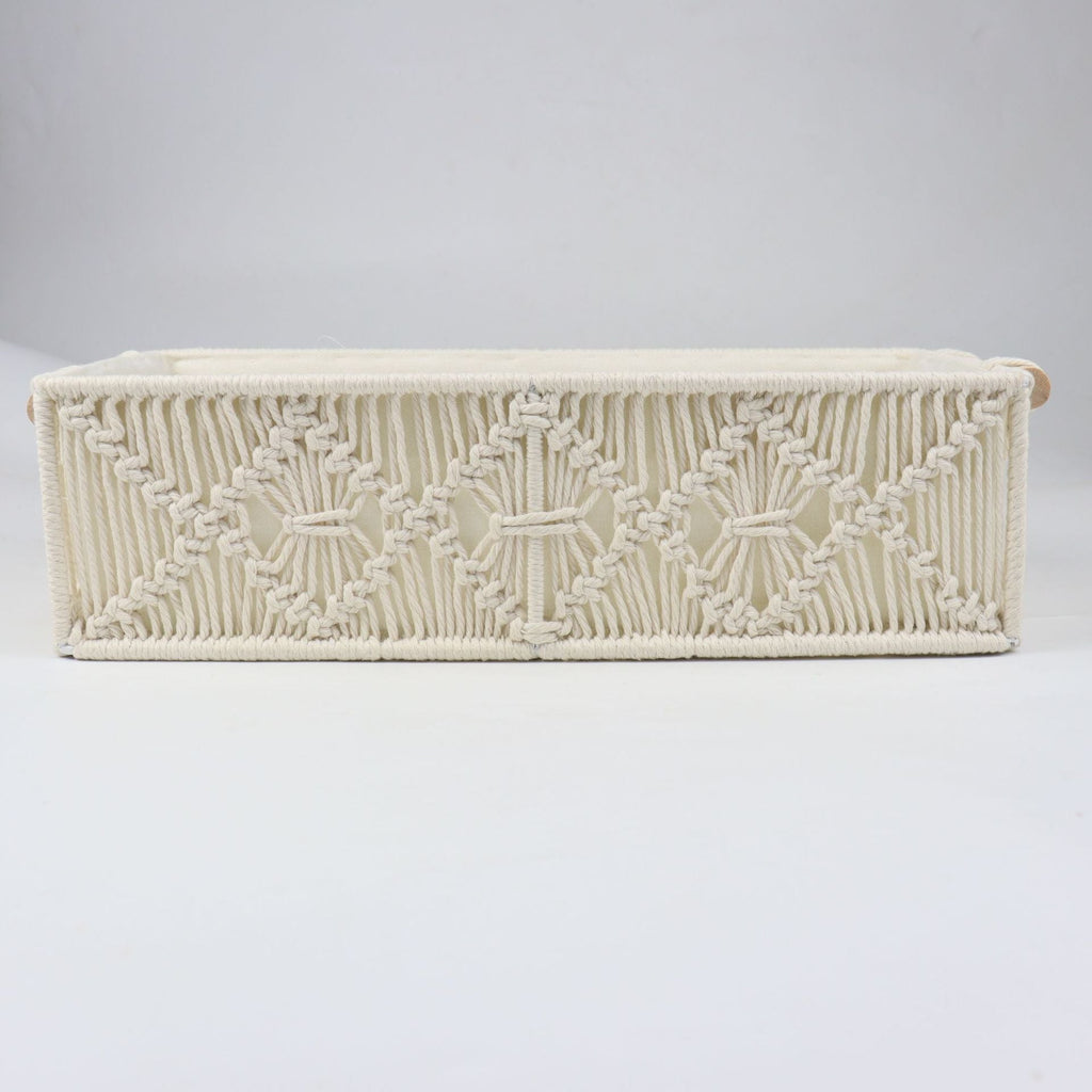 Storage Basket with Macrame Pattern | Kelmera