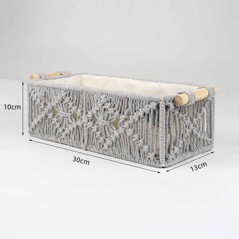 Storage Basket with Macrame Pattern | Kelmera