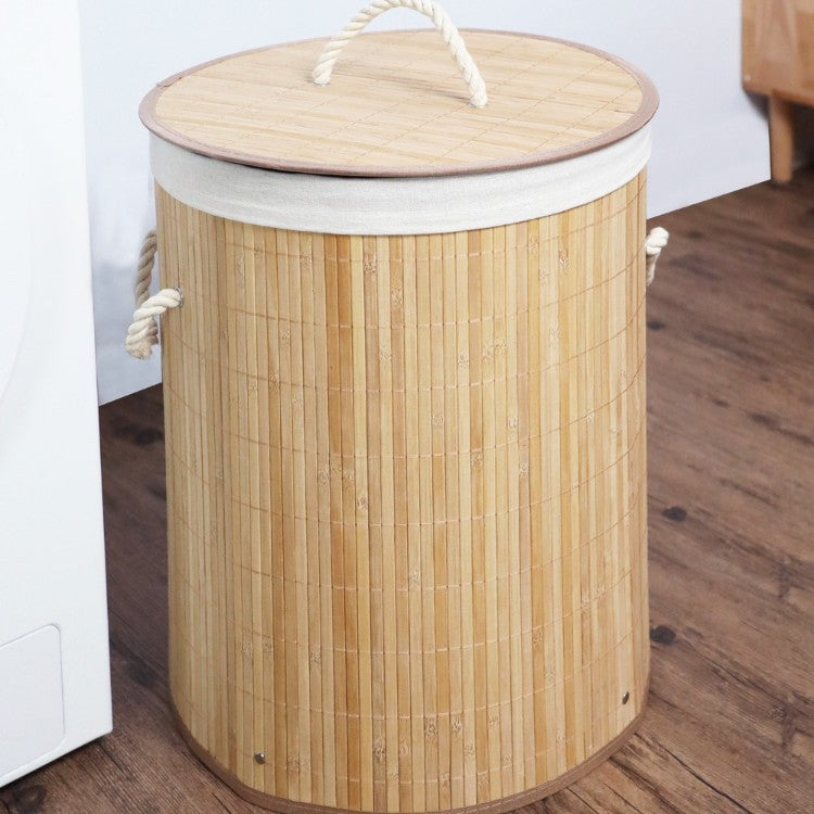 Storage Basket with Natural Bamboo Design | Kelmera
