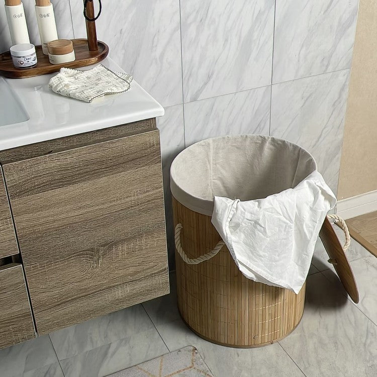 Storage Basket with Natural Bamboo Design | Kelmera