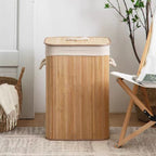Storage Basket with Natural Bamboo Design | Kelmera