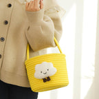 Storage Basket with Playful Cloud Motif | Kelmera