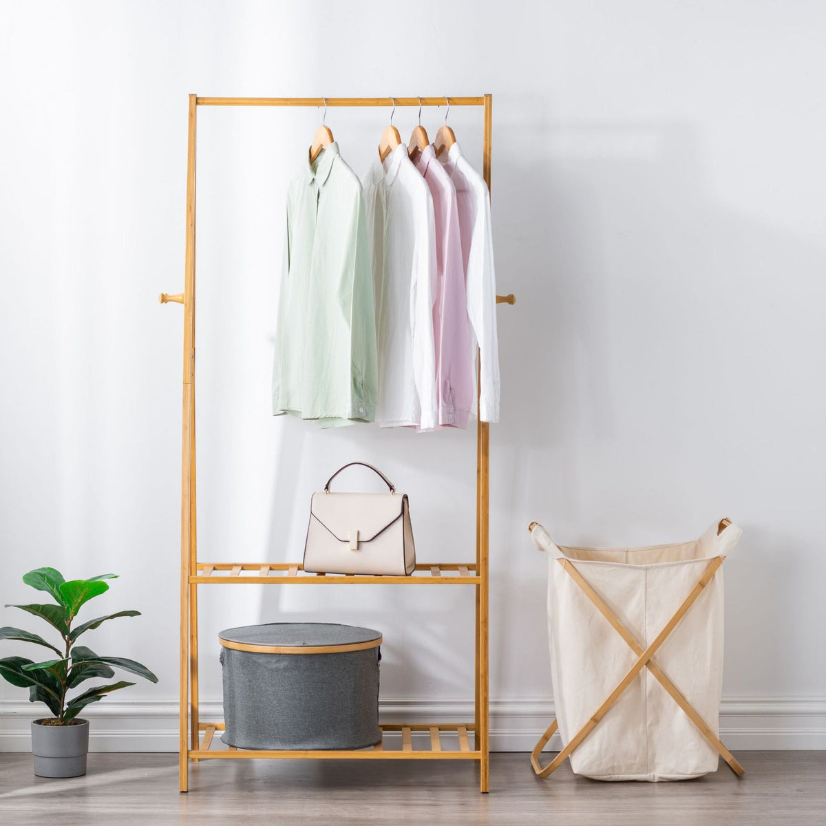 Storage Basket with Sturdy Bamboo Lid | Kelmera