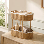 Storage Basket Woven Natural Fiber Cotton Textile | Kelmera