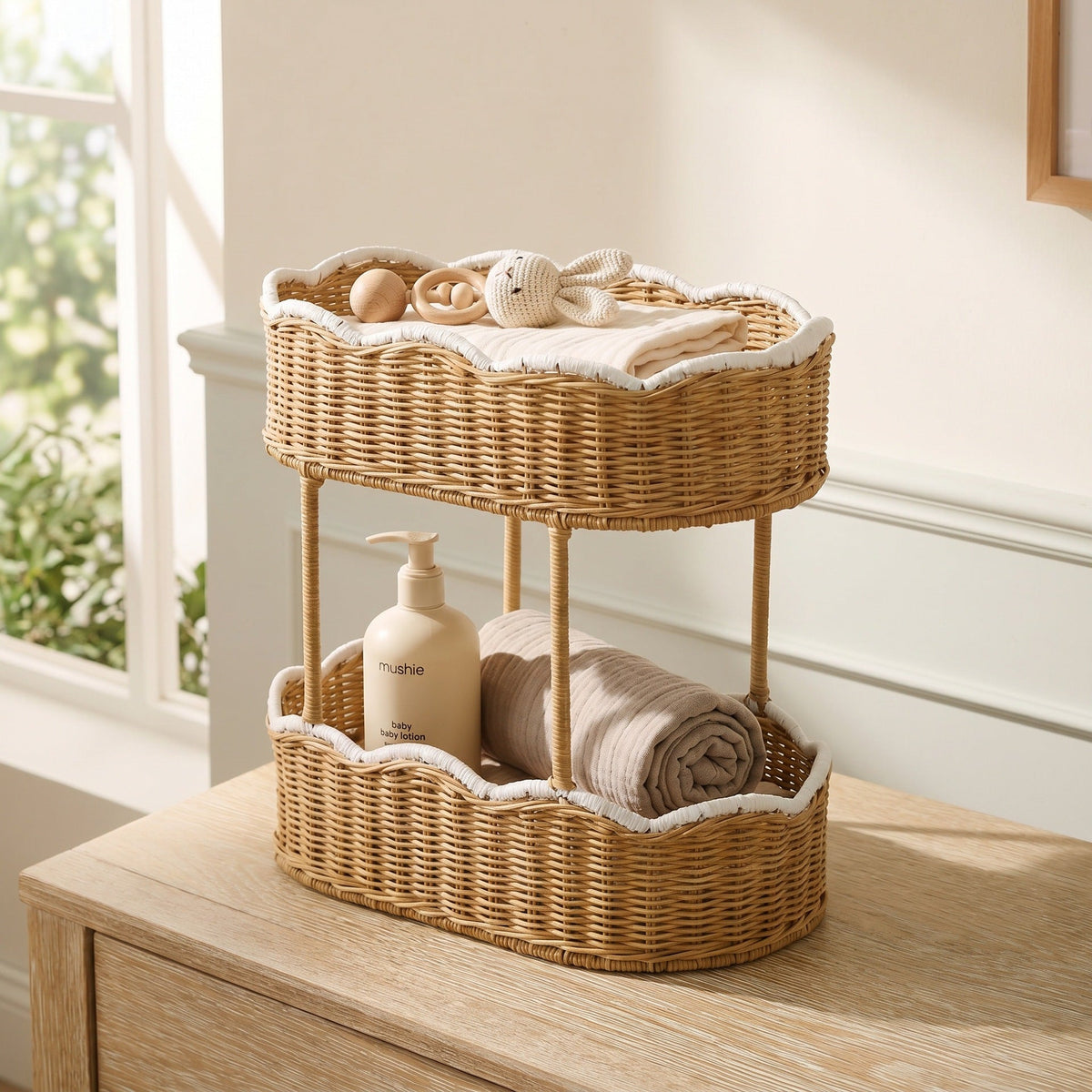 Storage Basket Woven Natural Fiber Cotton Textile | Kelmera