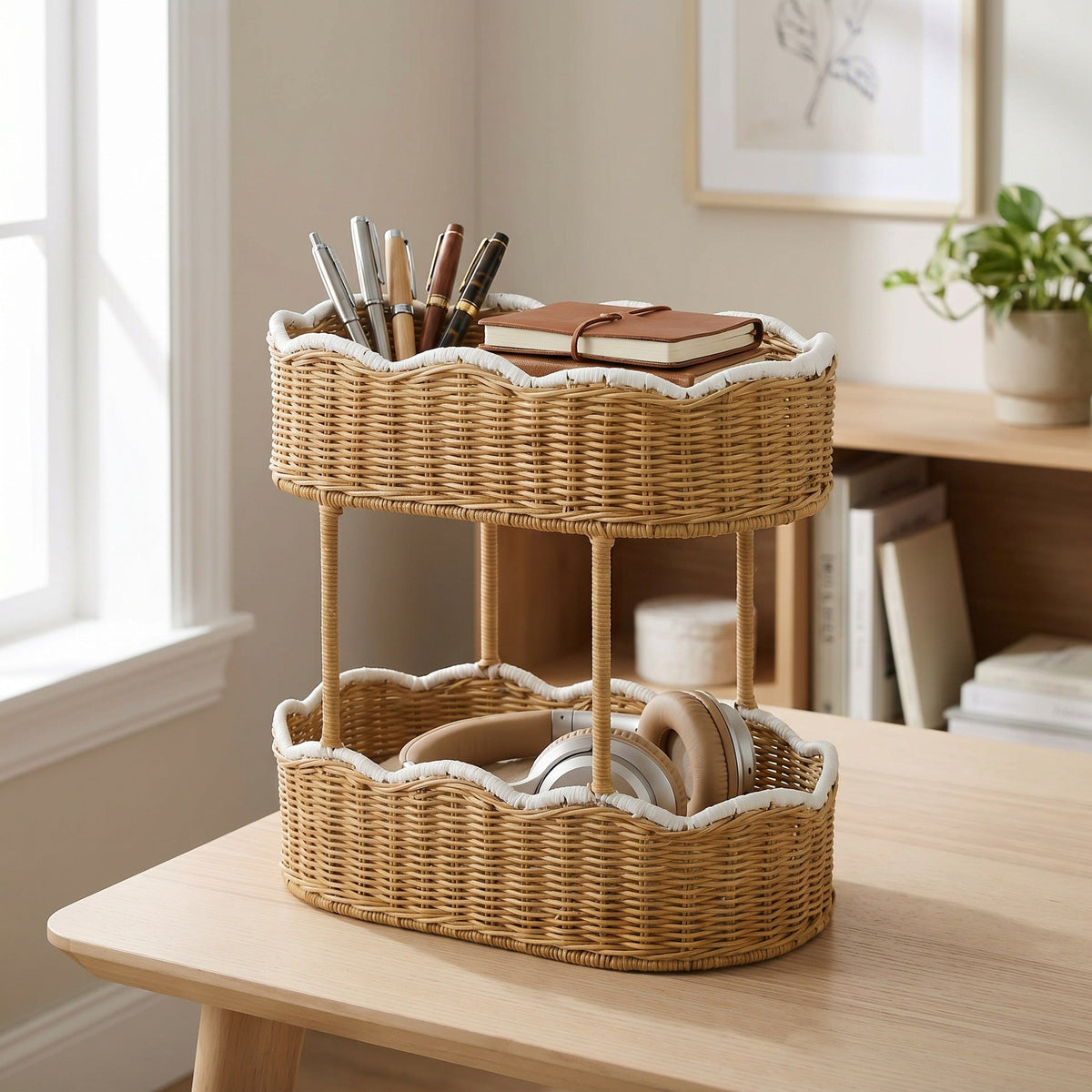 Storage Basket Woven Natural Fiber Cotton Textile | Kelmera
