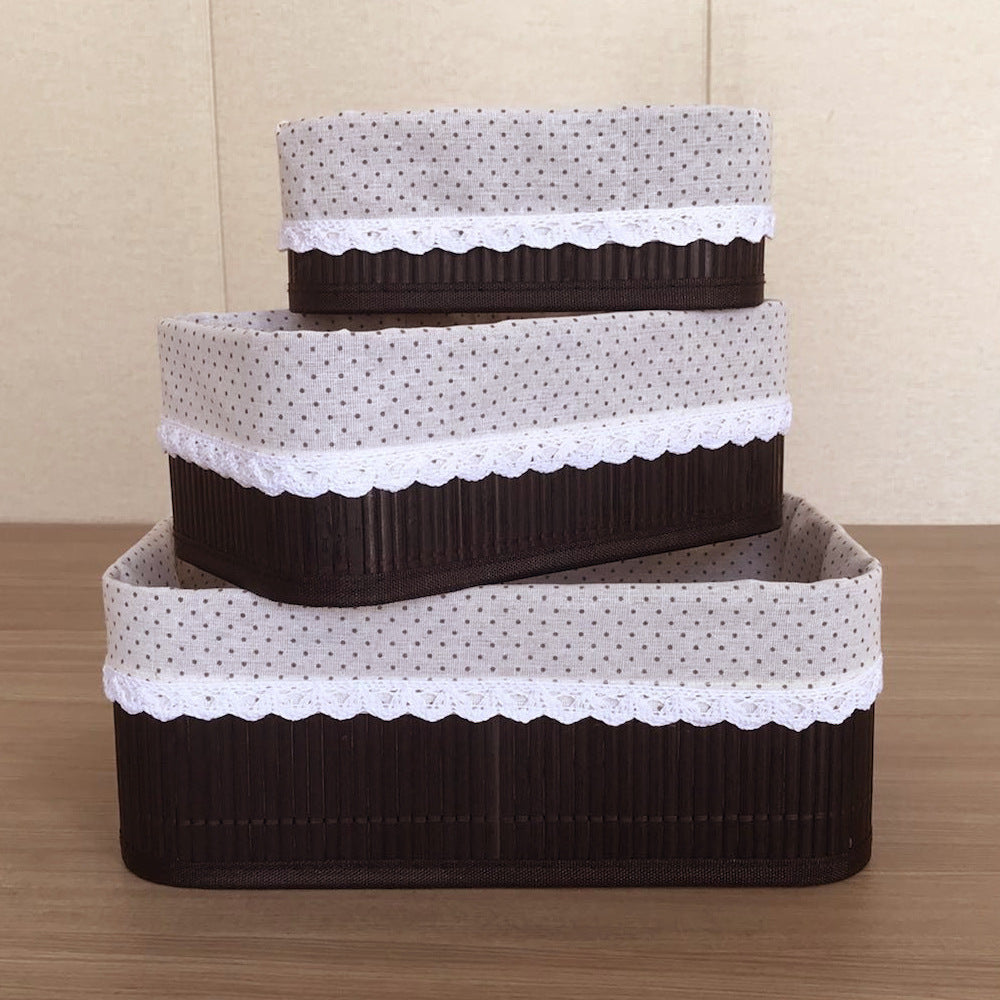 Storage Baskets with Decorative Fabric Insert | Kelmera