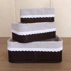 Storage Baskets with Decorative Fabric Insert | Kelmera
