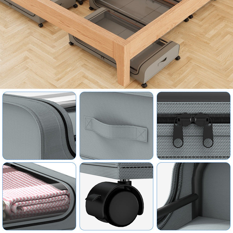 Storage Box with Wheels and Transparent Lid | Kelmera