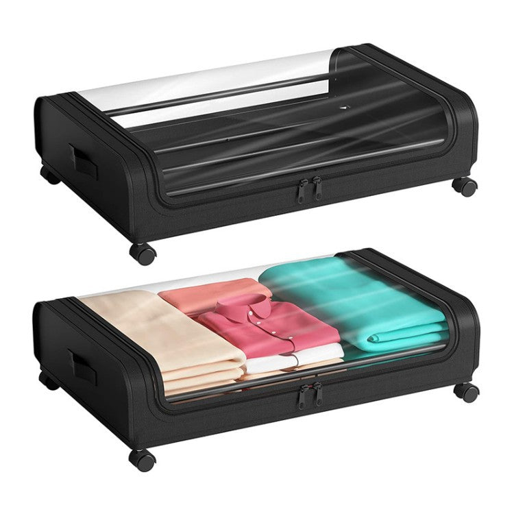 Storage Box with Wheels and Transparent Lid | Kelmera