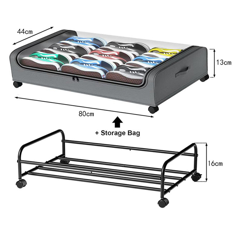 Storage Box with Wheels and Transparent Lid | Kelmera