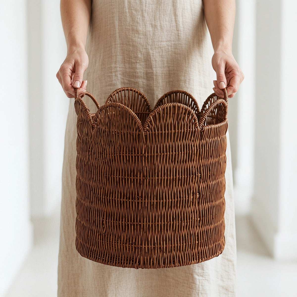 Straw Basket Soft Textile Handwoven | Kelmera