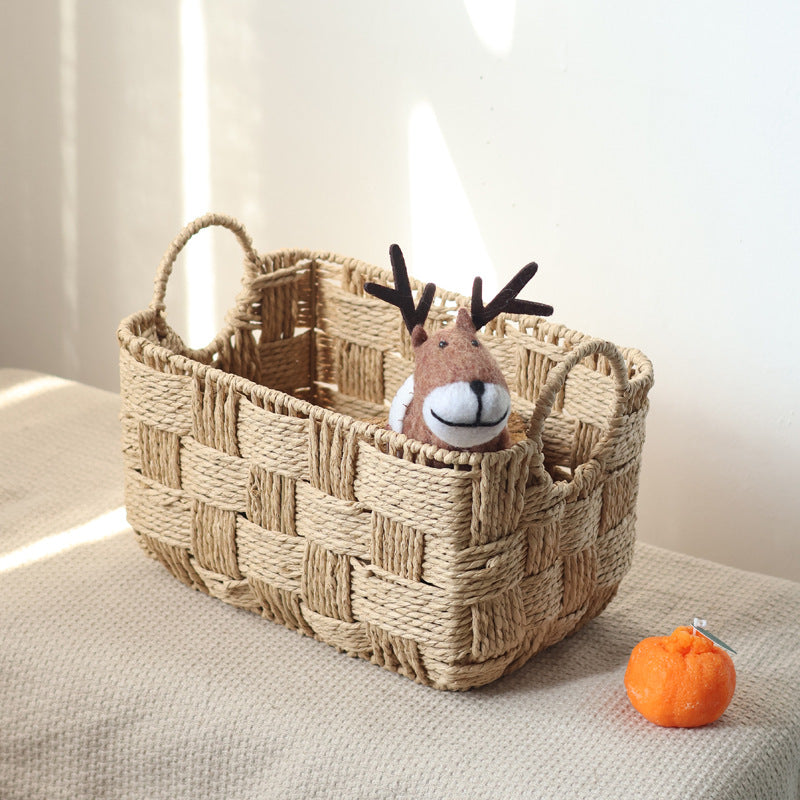 Structured Storage Basket made of Natural Material | Kelmera
