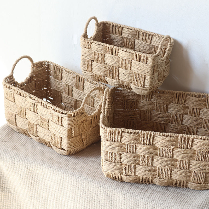 Structured Storage Basket made of Natural Material | Kelmera
