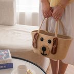 Stylish Carrying Basket with Colorful Handles | Kelmera