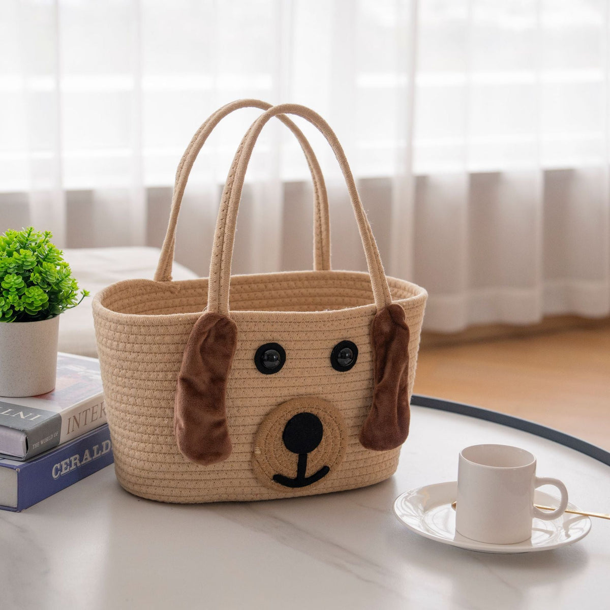 Stylish Carrying Basket with Colorful Handles | Kelmera