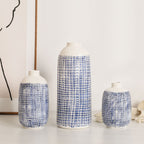 Stylish Ceramic Vase Yellow Blue | Kelmera