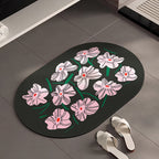 Stylish Floral-Themed Bathroom Mat | Kelmera