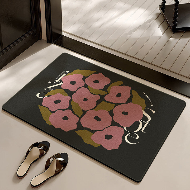 Stylish Floral-Themed Bathroom Mat | Kelmera