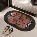 Stylish Floral-Themed Bathroom Mat | Kelmera