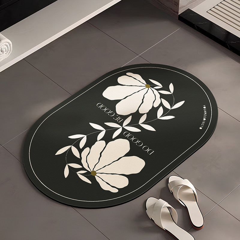 Stylish Floral-Themed Bathroom Mat | Kelmera