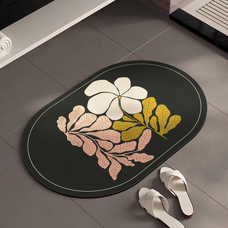 Stylish Floral-Themed Bathroom Mat | Kelmera
