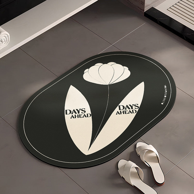 Stylish Floral-Themed Bathroom Mat | Kelmera