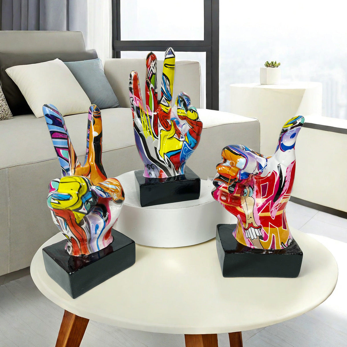 Stylish Hand Sculptures with Colorful Design | Kelmera