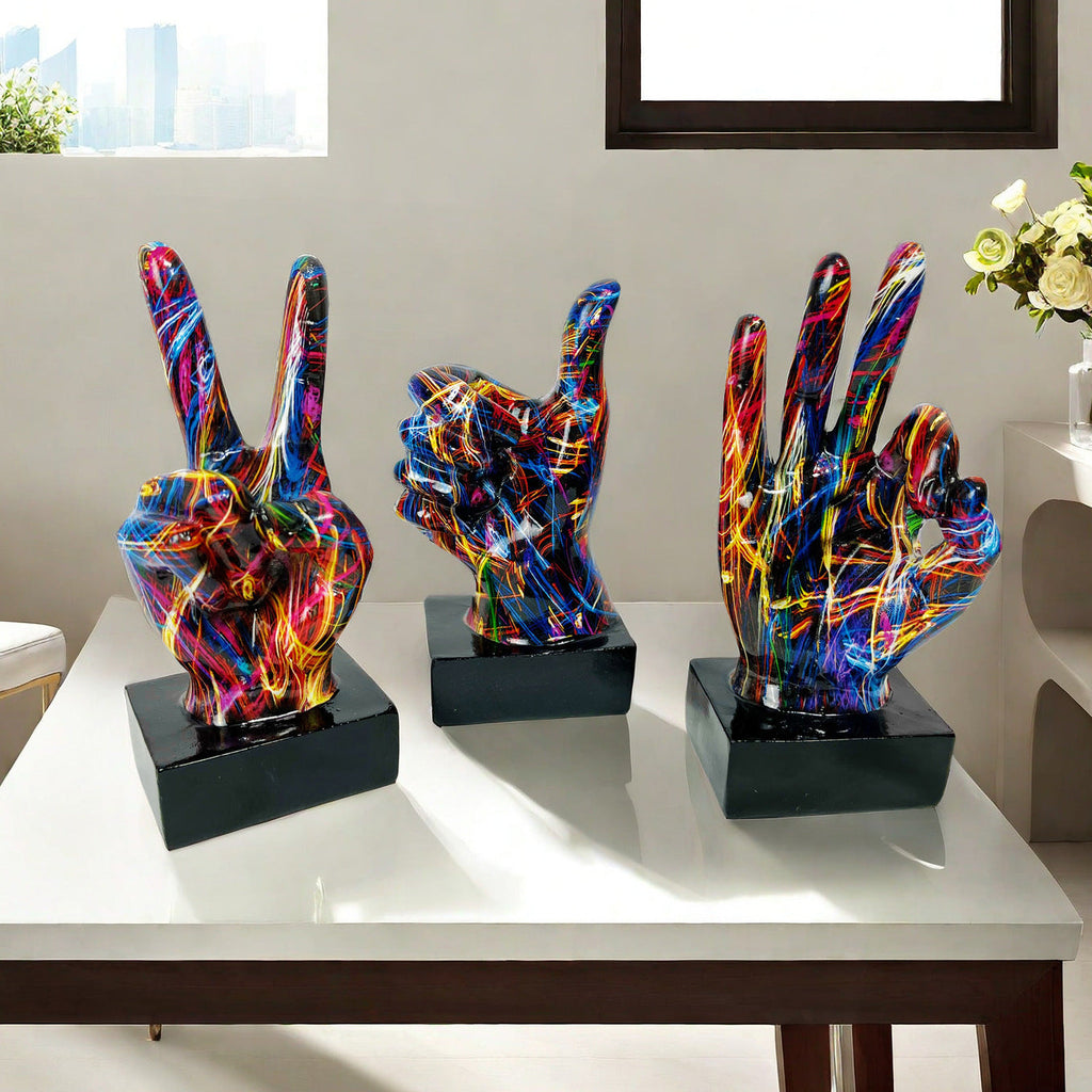 Stylish Hand Sculptures with Colorful Design | Kelmera