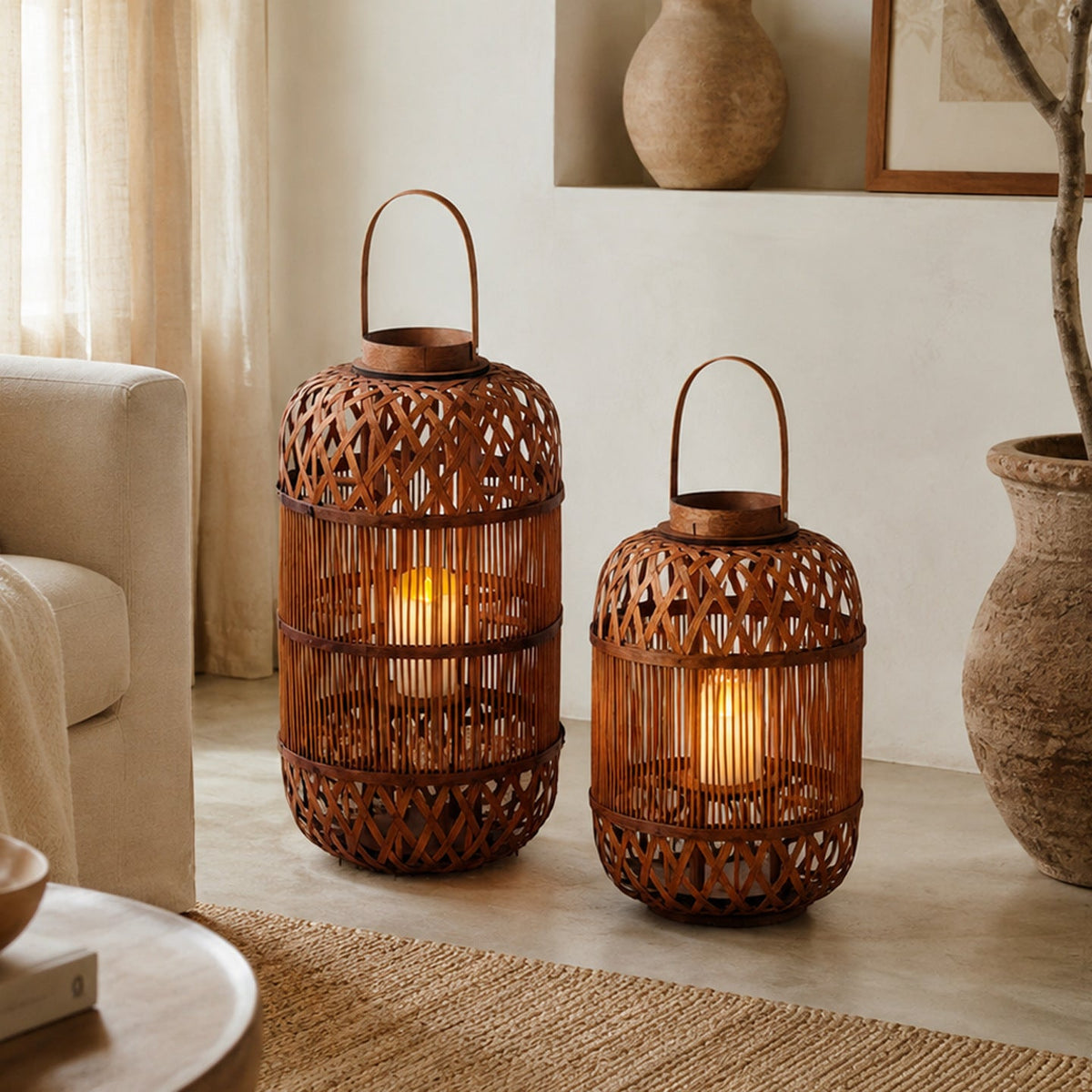 Stylish Handcrafted Rattan Lantern | Kelmera