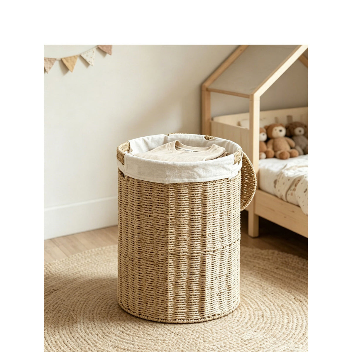 Stylish Laundry Basket made of Natural Material | Kelmera