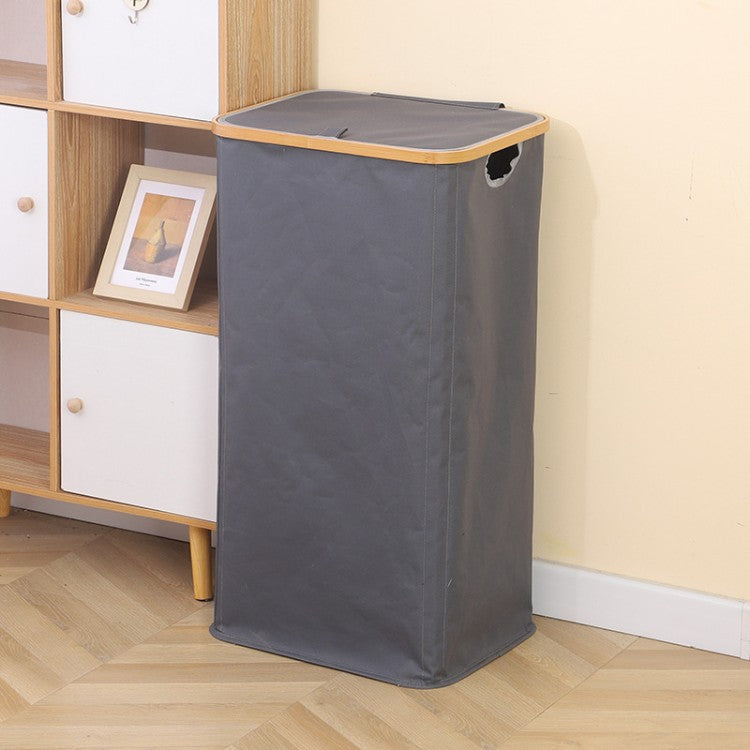 Stylish Laundry Basket with Wooden Lid | Kelmera