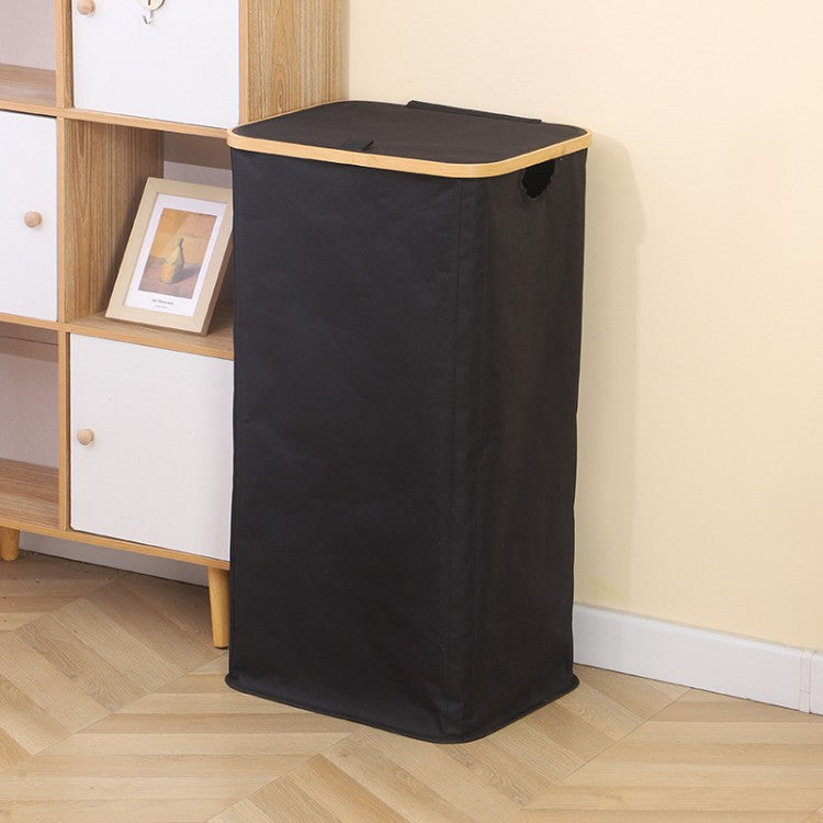 Stylish Laundry Basket with Wooden Lid | Kelmera