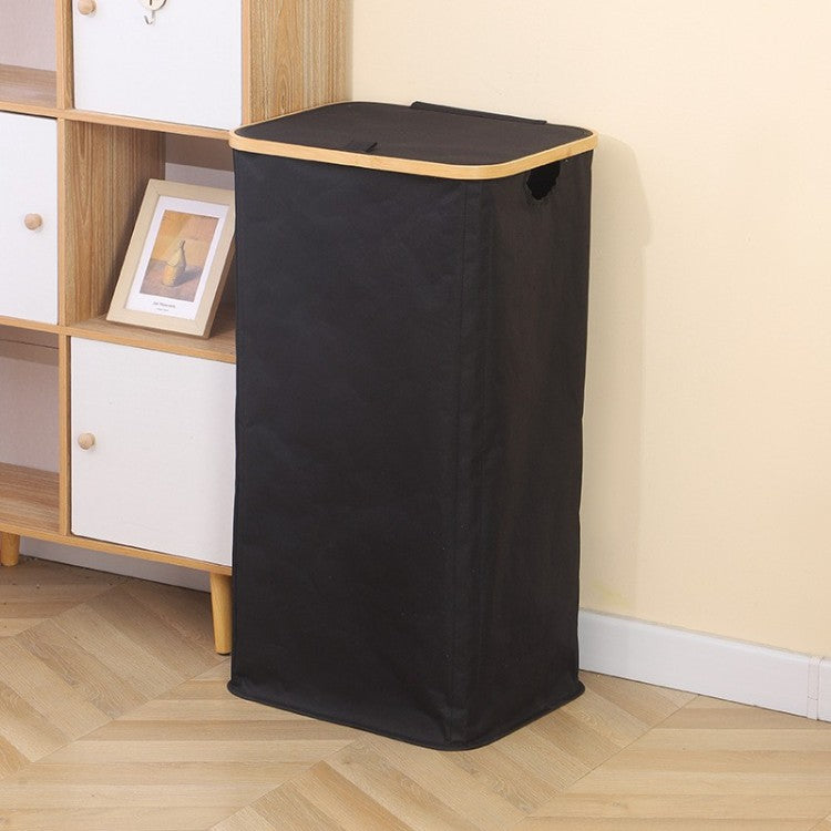 Stylish Laundry Basket with Wooden Lid | Kelmera