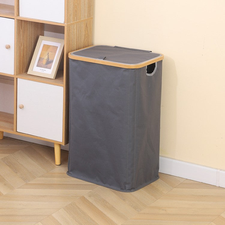 Stylish Laundry Basket with Wooden Lid | Kelmera
