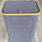 Stylish Laundry Basket with Wooden Lid | Kelmera