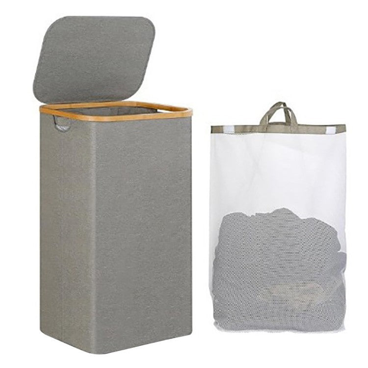 Stylish Laundry Basket with Wooden Lid | Kelmera