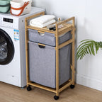 Stylish Laundry Storage Tower with Wheels | Kelmera
