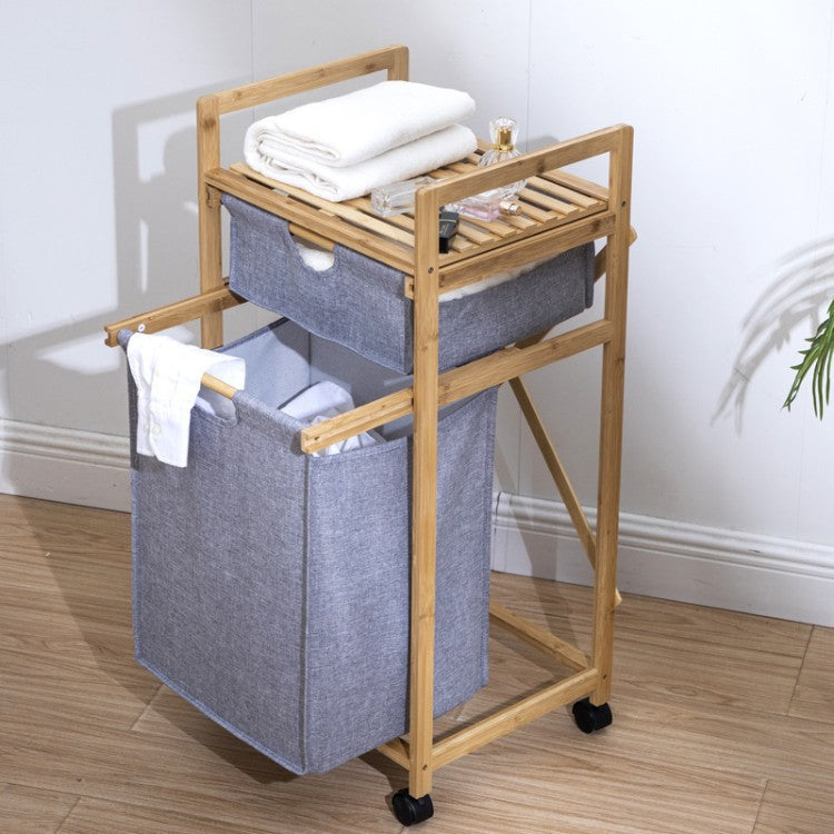Stylish Laundry Storage Tower with Wheels | Kelmera