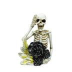 Stylish Skeleton Figure with Top Hat and Black Rose | Kelmera