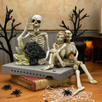 Stylish Skeleton Figure with Top Hat and Black Rose | Kelmera