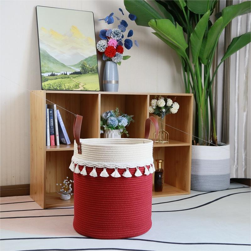 Stylish Storage Basket Light Grey White | Kelmera