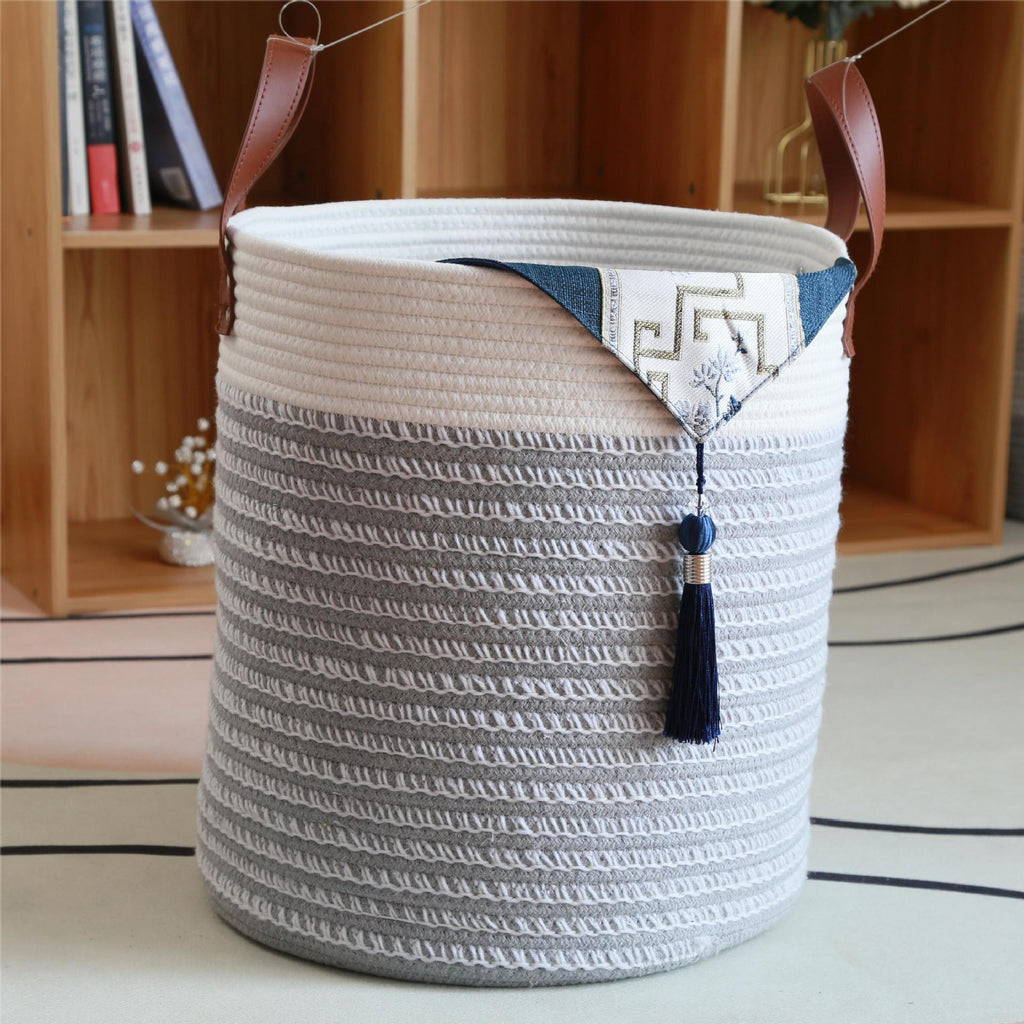 Stylish Storage Basket Light Grey White | Kelmera