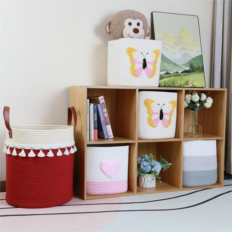 Stylish Storage Basket Light Grey White | Kelmera