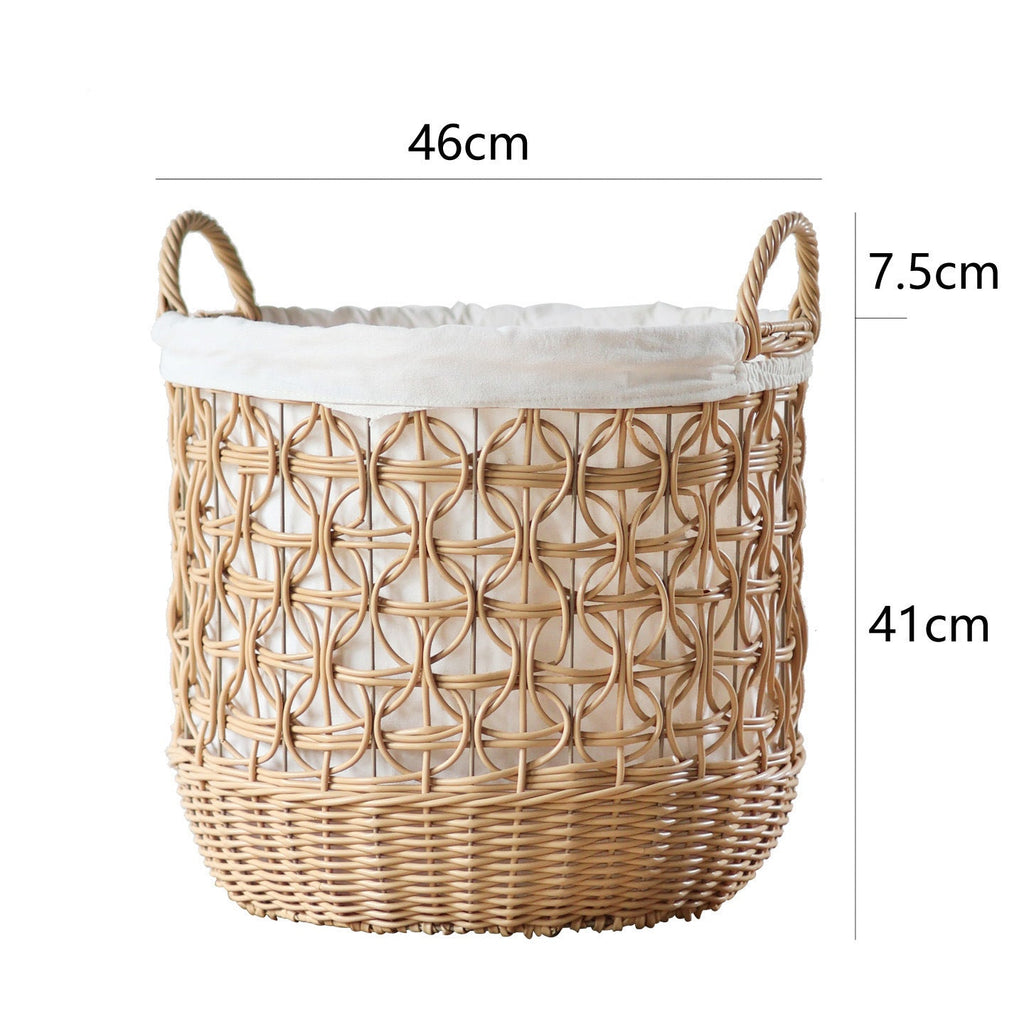 Stylish Storage Basket Woven Natural Fiber Cotton Textile | Kelmera
