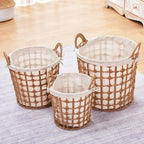Stylish Storage Baskets Jute Fiber Cotton Textile | Kelmera