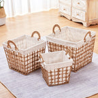 Stylish Storage Baskets Jute Fiber Cotton Textile | Kelmera