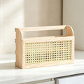 Stylish Storage Box made of Wood and Rattan | Kelmera