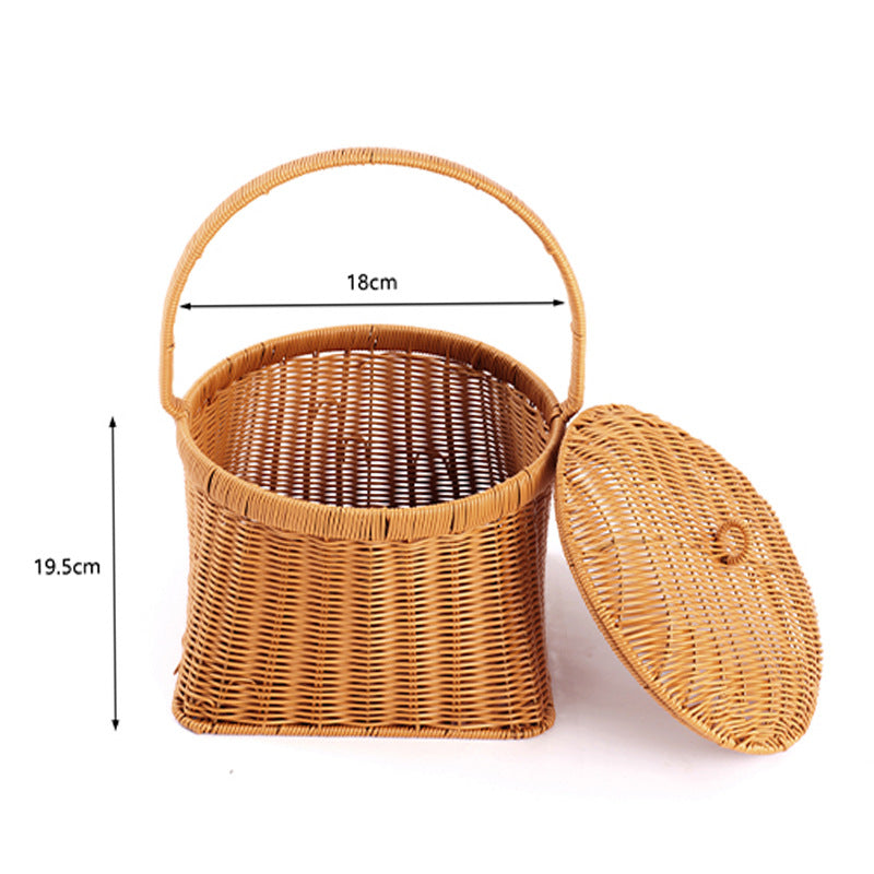 Stylish Woven Storage Basket with Lid | Kelmera