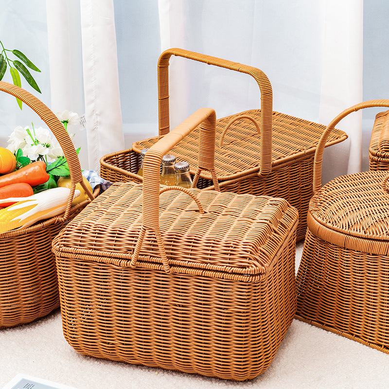 Stylish Woven Storage Basket with Lid | Kelmera
